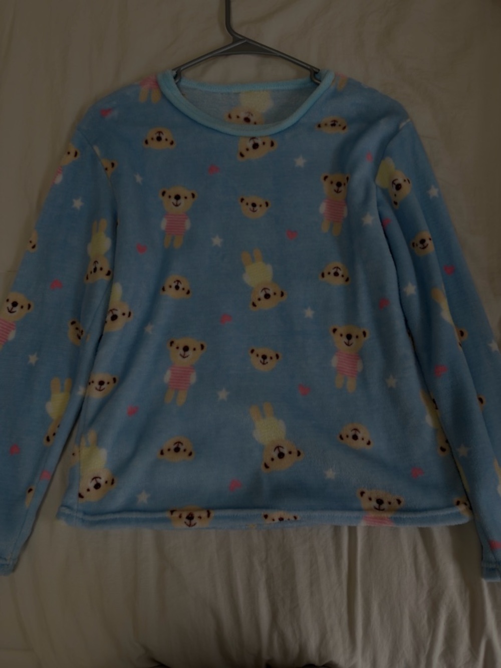 Blue Teddy Bear Fleece Pullover
